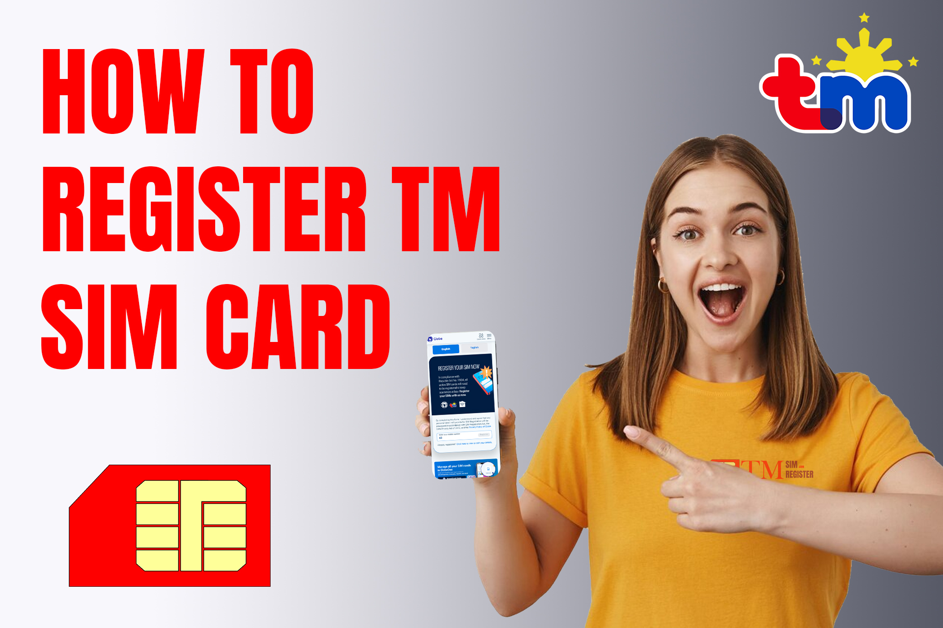 how to register tm sim card